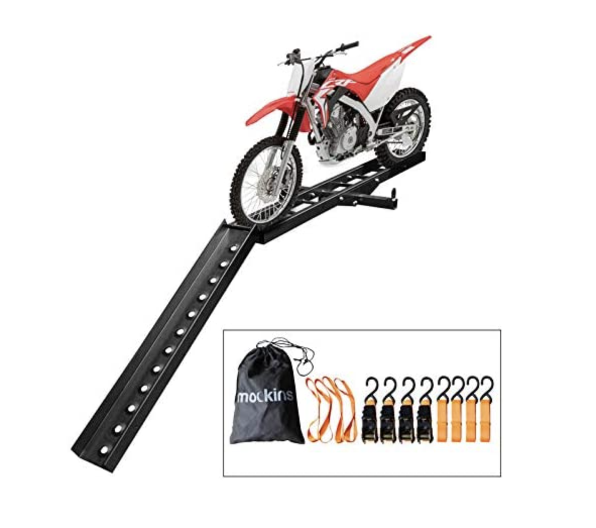 Mockins Black Hitch Mounted Motorcycle Carrier